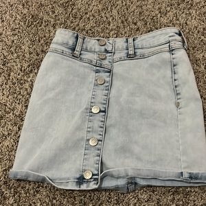 Jean button up skirt